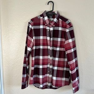 American Eagle men size Small red/burgundy flannel